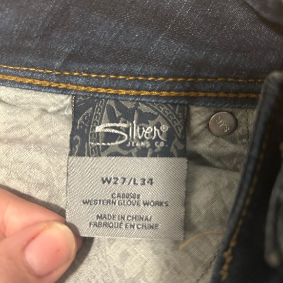 Y2K sliver blue jeans. Low wasted, boot cut, denim. - Picture 6 of 7